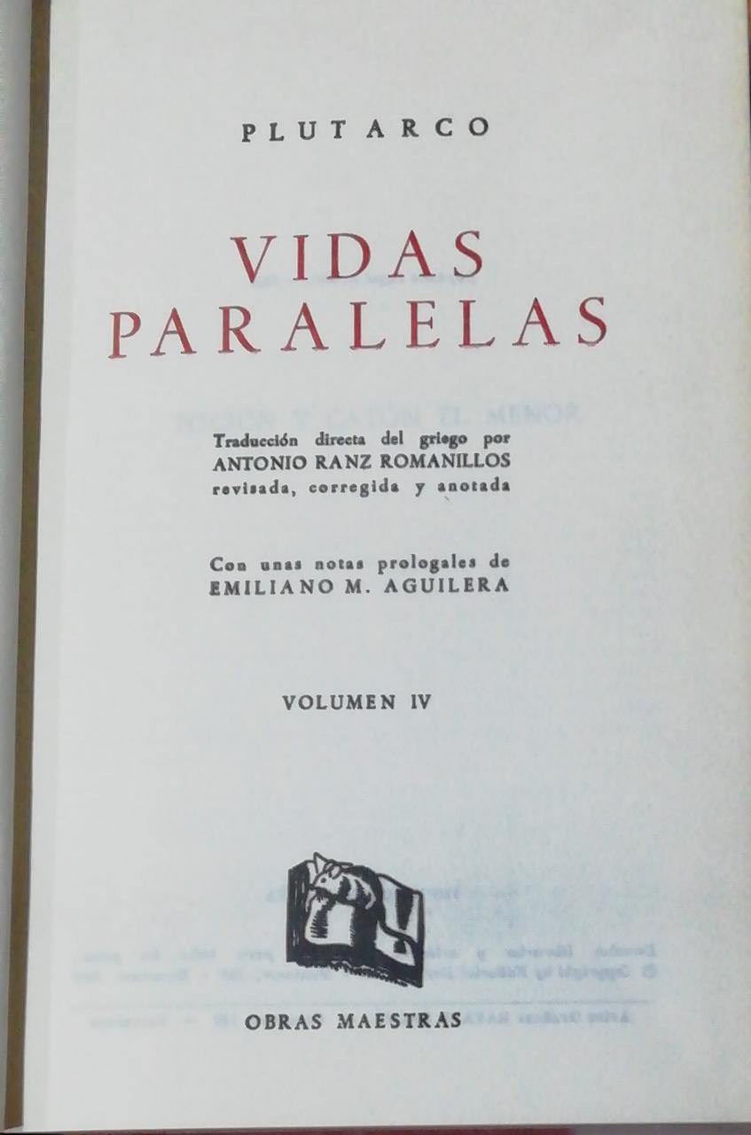 Vidas Paralelas De Plutarco | Libropolis Chile